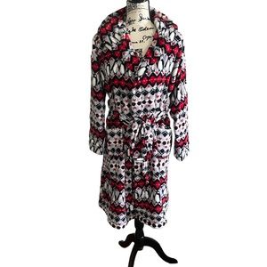 Vera Bradley Hooded Fleece Robe Size S/M